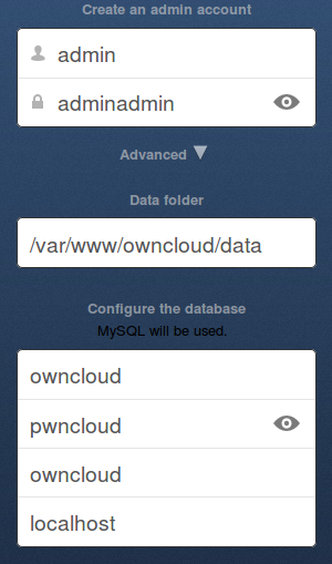 Webform configuratie